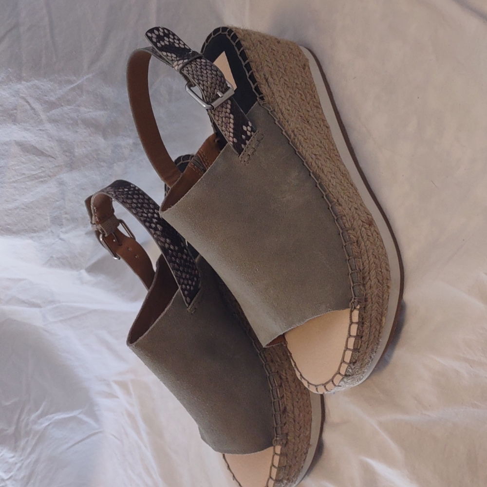 Dolce Vita Suede Leather Marlo Wedge Sandals Size 10M